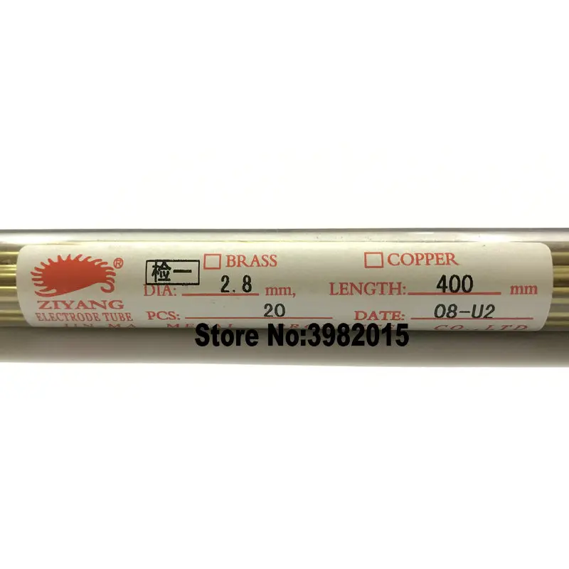 

Ziyang Brand Brass Electrode Tube Single Hole OD 2.8*400mm for WEDM Drilling Machine