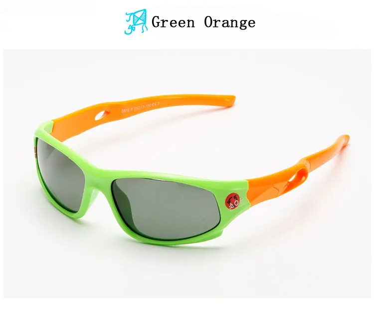 Милый ребенок поляризованные солнцезащитные очки детские спортивные штаны для мальчиков и девочек очки TR90 поляризованные солнцезащитные очки Оттенки Детские oculos WBL - Цвет линз: green orange