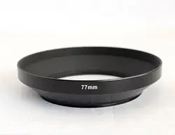 Black Metal Wide Angle Screw - In Camera Lens Hood - 58mm