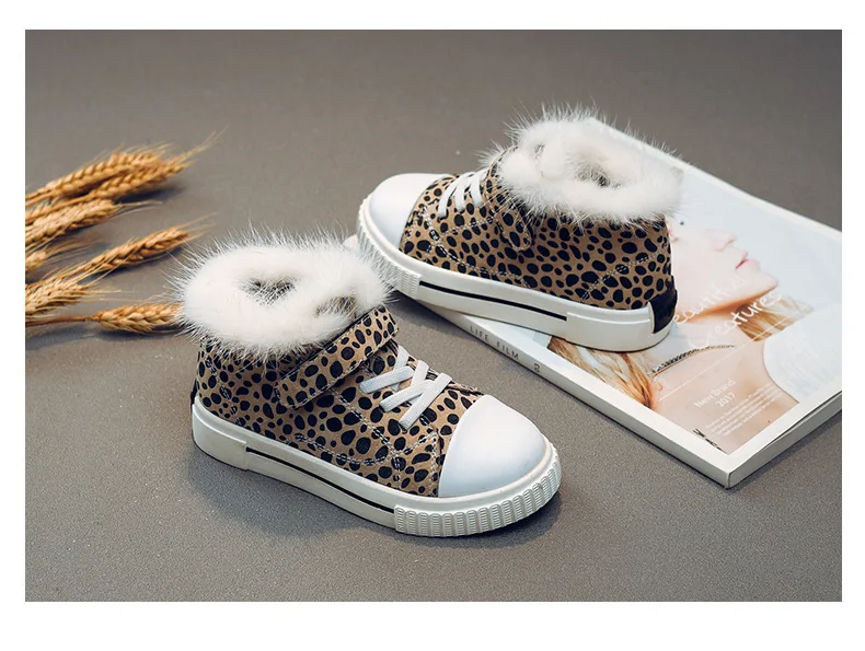 Детская обувь зимняя новая модная детская обувь модная теплая обувь в горошек из натуральной кожи для малышей Повседневная обувь для