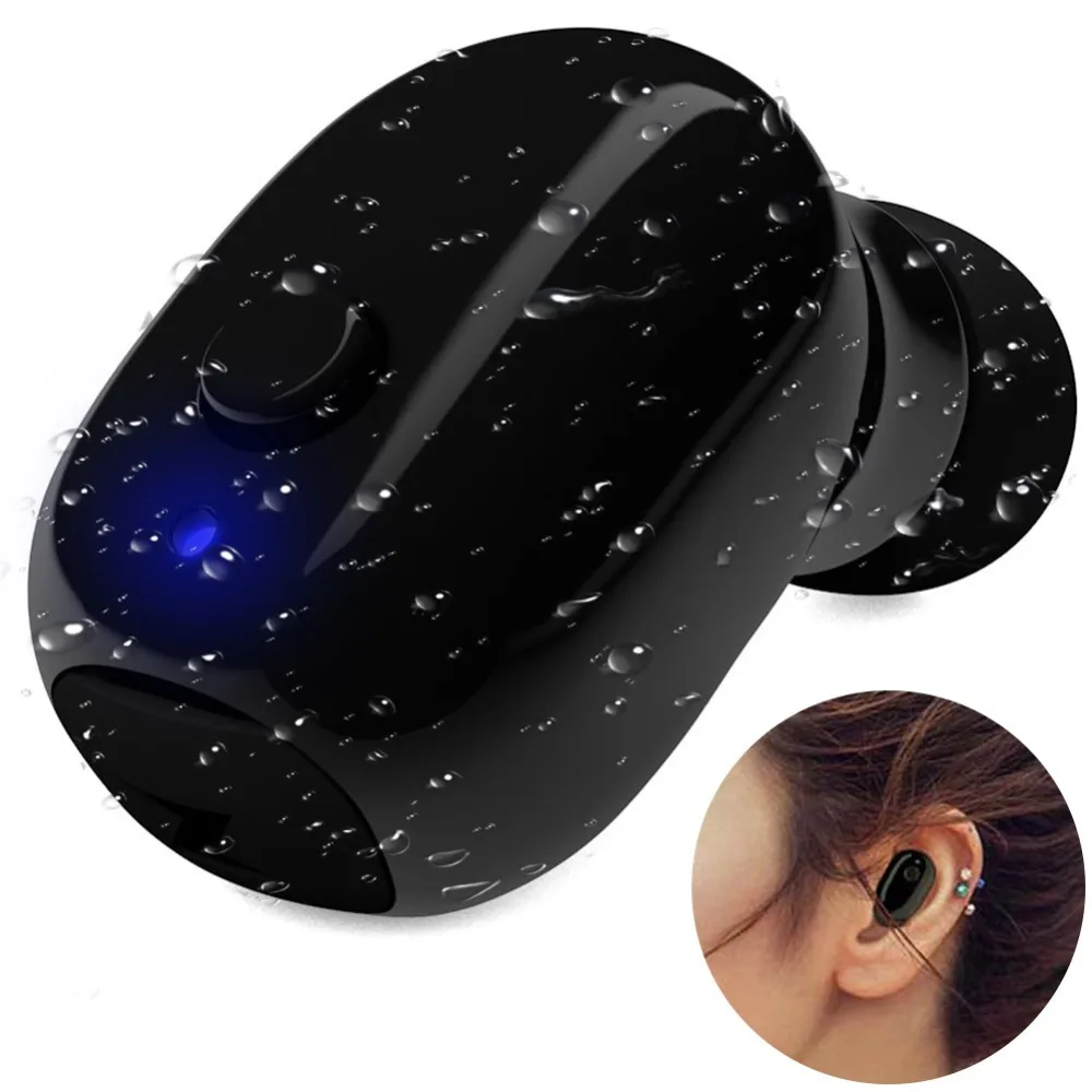 

Waterproof Mini Hidden Invisible Earphone Bluetooth Micro Wireless Sport Earbud headphone for Swimming running wireless Earphone