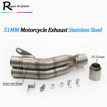 

51MM Motorcycle Exhaust Dual Pipes Stainless Steel Motorbike Muffler Pipe Escape Modify for YAMAHA R6 DB Killer