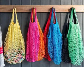 

1pc Reusable String Shopping Grocery Bag Shopper Tote Mesh Net Woven Cotton Bag