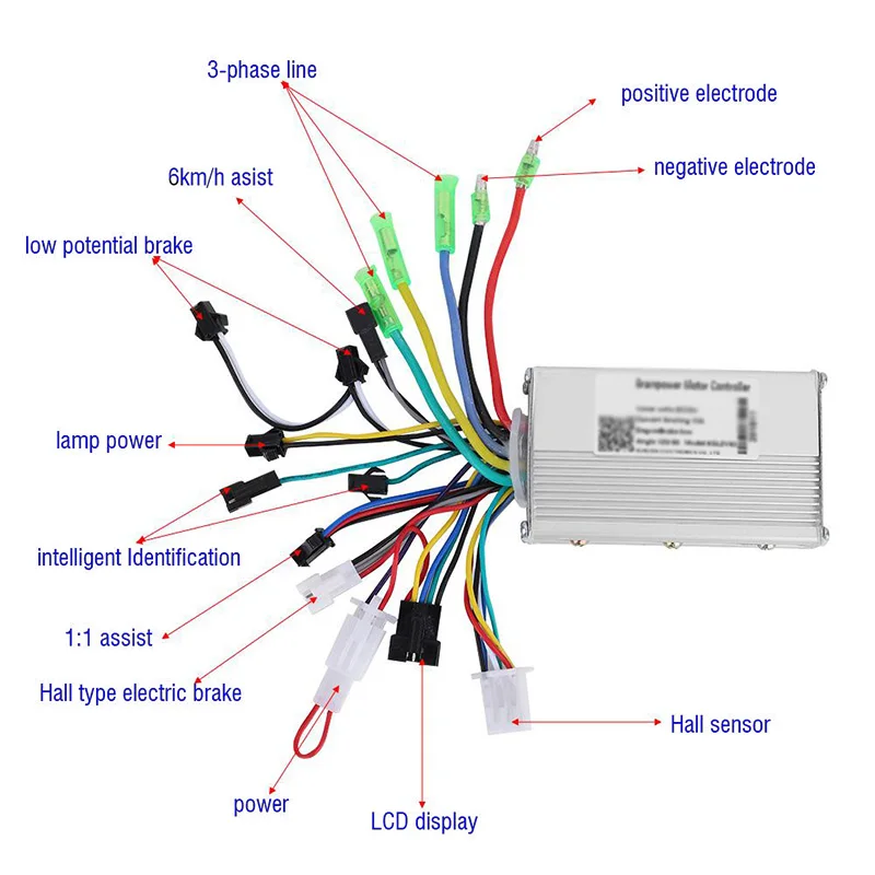 

Energy saving Brushless Controller Easy installation Aluminum Plastic Black Parts LCD Display Panel Scooter E-bike