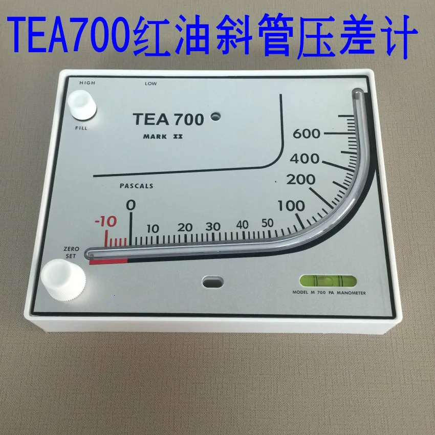 TEA700 красный масляный косой трубчатый измеритель перепада давления квадратный-10-700 Pa