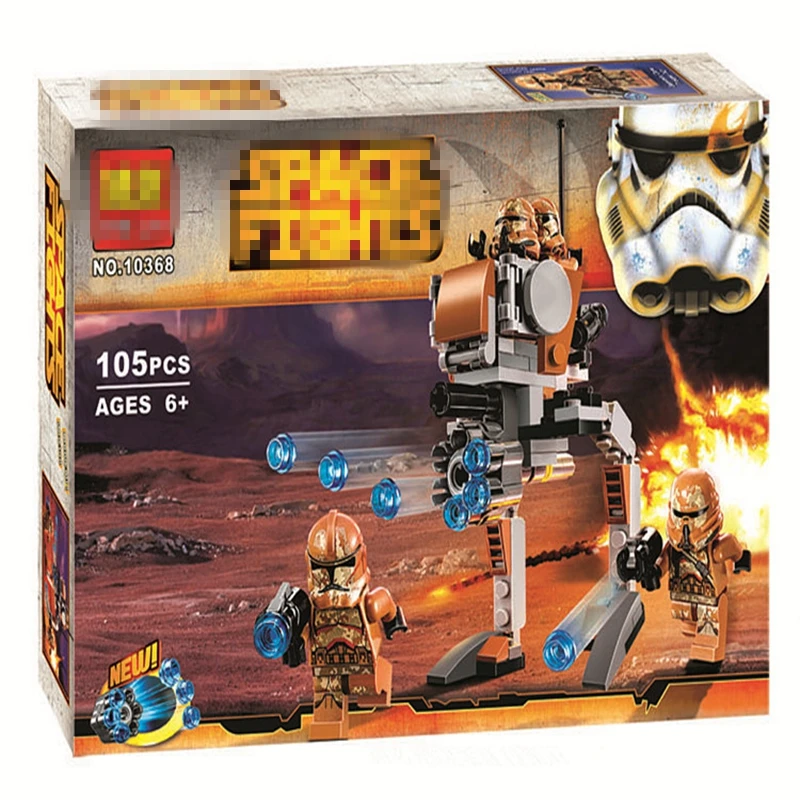105 шт Звездные войны Geonosis 10368 штурмовики совместимы с Legoings 75089 блок строительные
