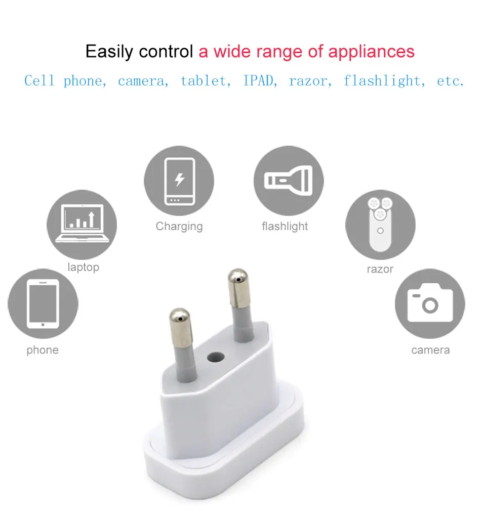 1PC US To EU Plug USA To Europe Travel Wall AC Power Plug Safety Door Design Charger Outlet Adapter Converter 2 Round Pin Socket (11)