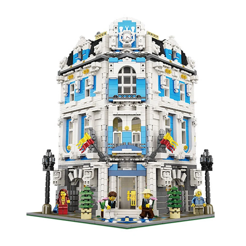

Lepin 15018 MOC City Series The Sunshine Hotel Set Building Blocks Bricks Educational Toys