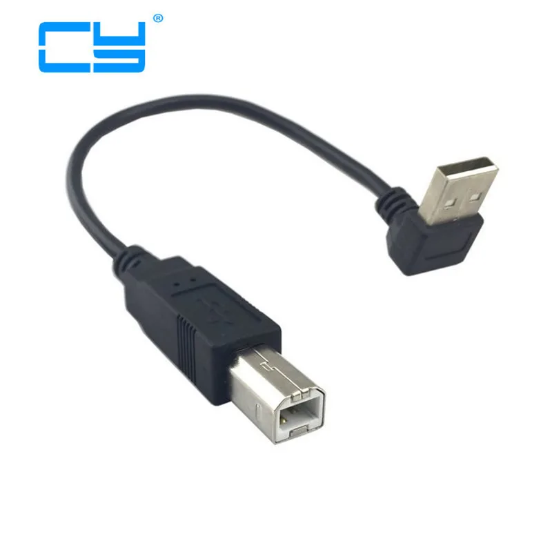 1 шт вверх и вниз Угловой 90 градусов USB 2 0 папа к B Тип Мужской кабель для принтера