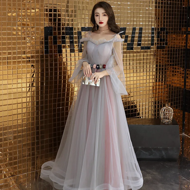 

Evening Dress Beautiful Formal Dresses Lantern Sleeve Long Party Gown A-line Elegant Dresses vestido de festa