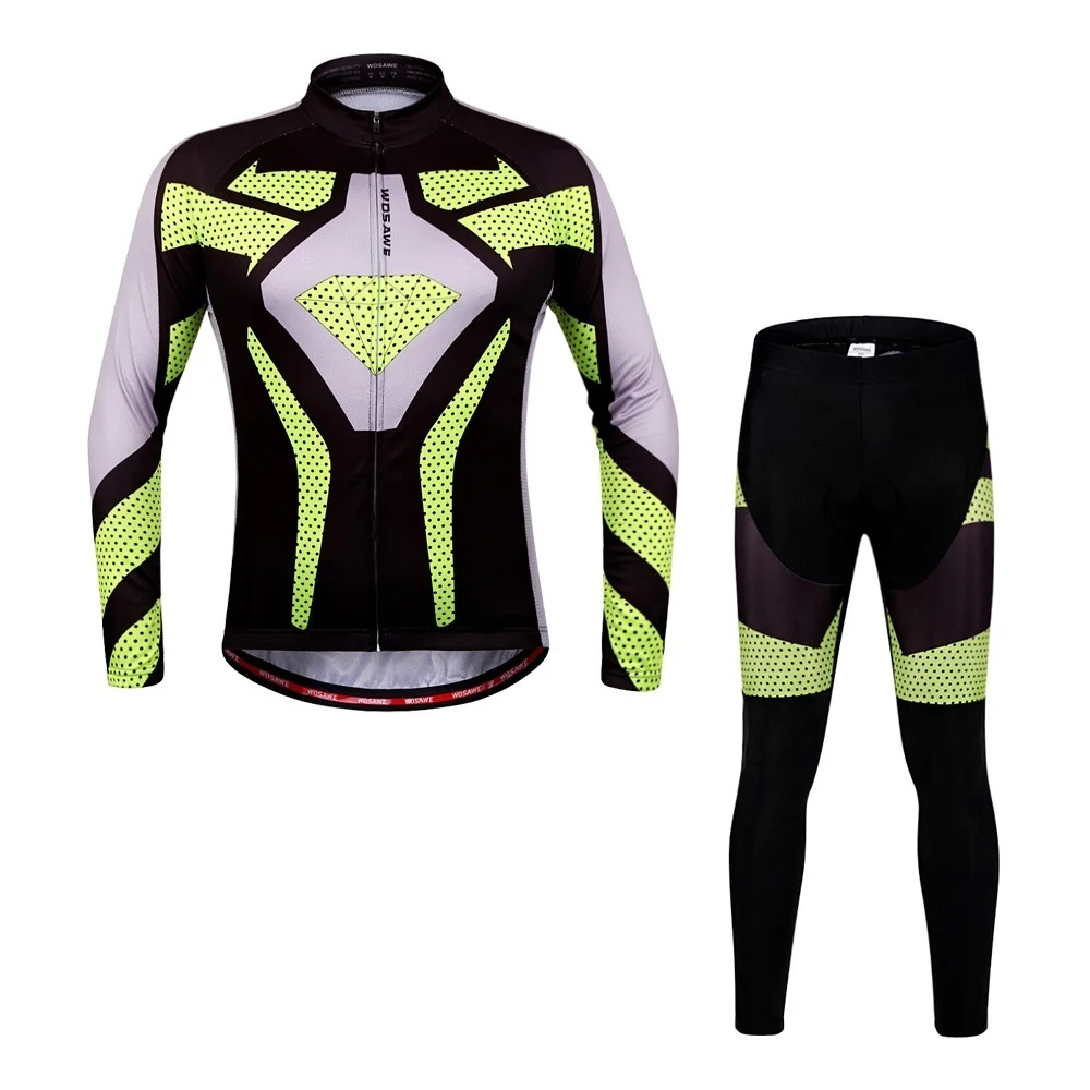 

2017 cycling jersey sets Men Pro team bike wear clothing long sleeve riding racing ropa mtb Mountain road winter clothes B491