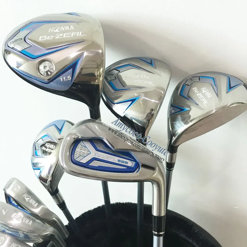 US $815.99 New Women Golf Clubs HONMA 525 Complete Set HONMA Golf driverwoodironsputter Graphite Golf shaft plus Clubs bag Free shipping