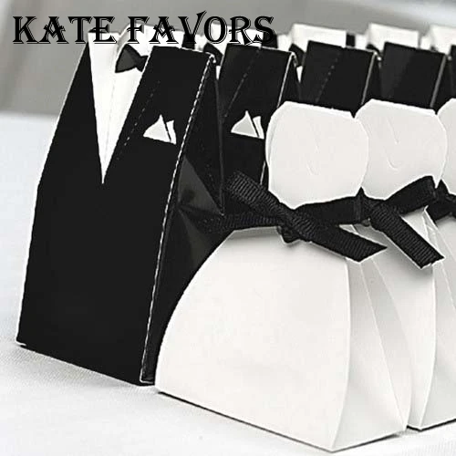 

Wedding Decoration 50Pcs Bride And Groom Favor Box Candy Boxes Wedding Favor And Gifts For Mariage Boda Wedding Decoration
