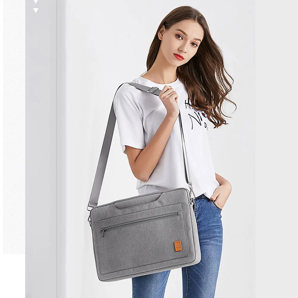  WIWU Laptop Bag Case 13 14 15.4 16 Waterproof Notebook Bag for MacBook Air 13 Case Women Men's Shou