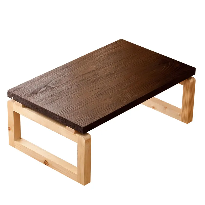 Simple bay window table home folding solid wood table mini coffee tabl