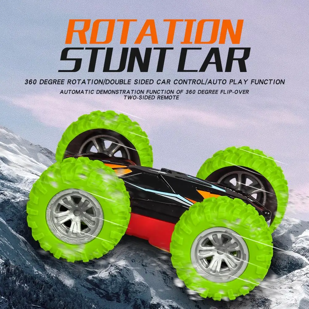 

1/48 RC Stunt Car 2.4G Double-sided Flip 360 Rotation Off-road Climbing Racing Car Remote Control Toys for Kids Create Toys