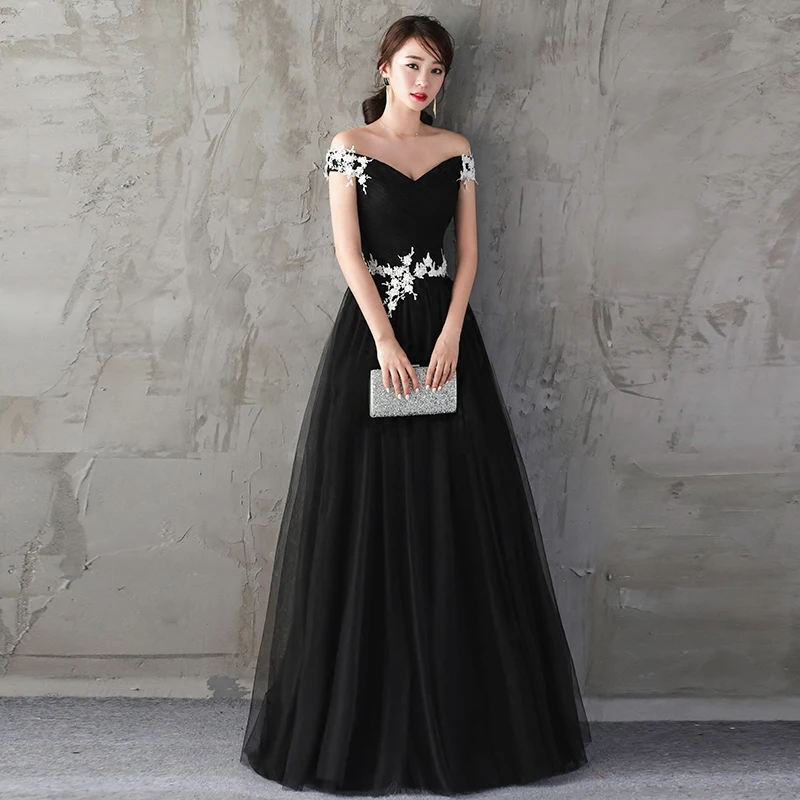 black gown for party wear