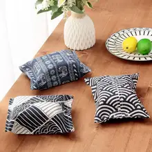 Портативный Висит Сумочка для салфеток классический» с принтом геометрических фигур и льняная салфетка бумажное полотенце, винтажная сумка домашний настенный подвесной для хранения держатель