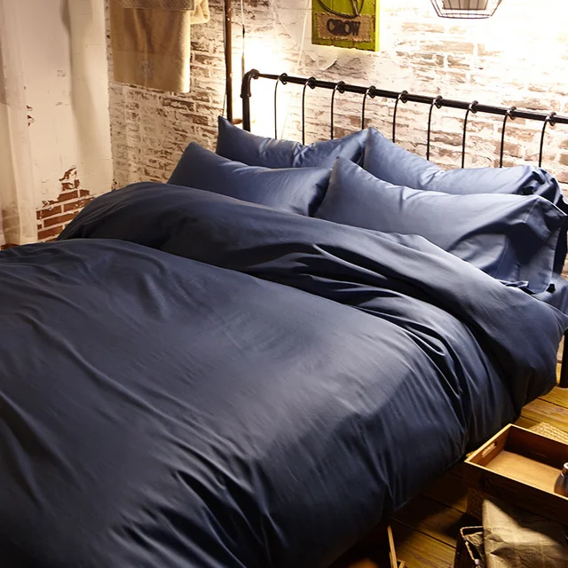 Blue Grey Egyptian Cotton Bedding Sets Bed Sheets Luxury Queen Duvet Blue Grey Egyptian Cotton Bedding Sets Bed Sheets Luxury Queen Duvet Cover King Size Double Quilt