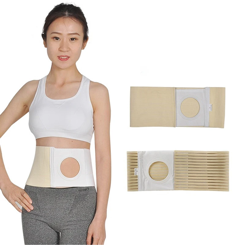 Ostomy Abdominal Belt Brace waist support wear on the abdominal stoma to fix bag and prevent