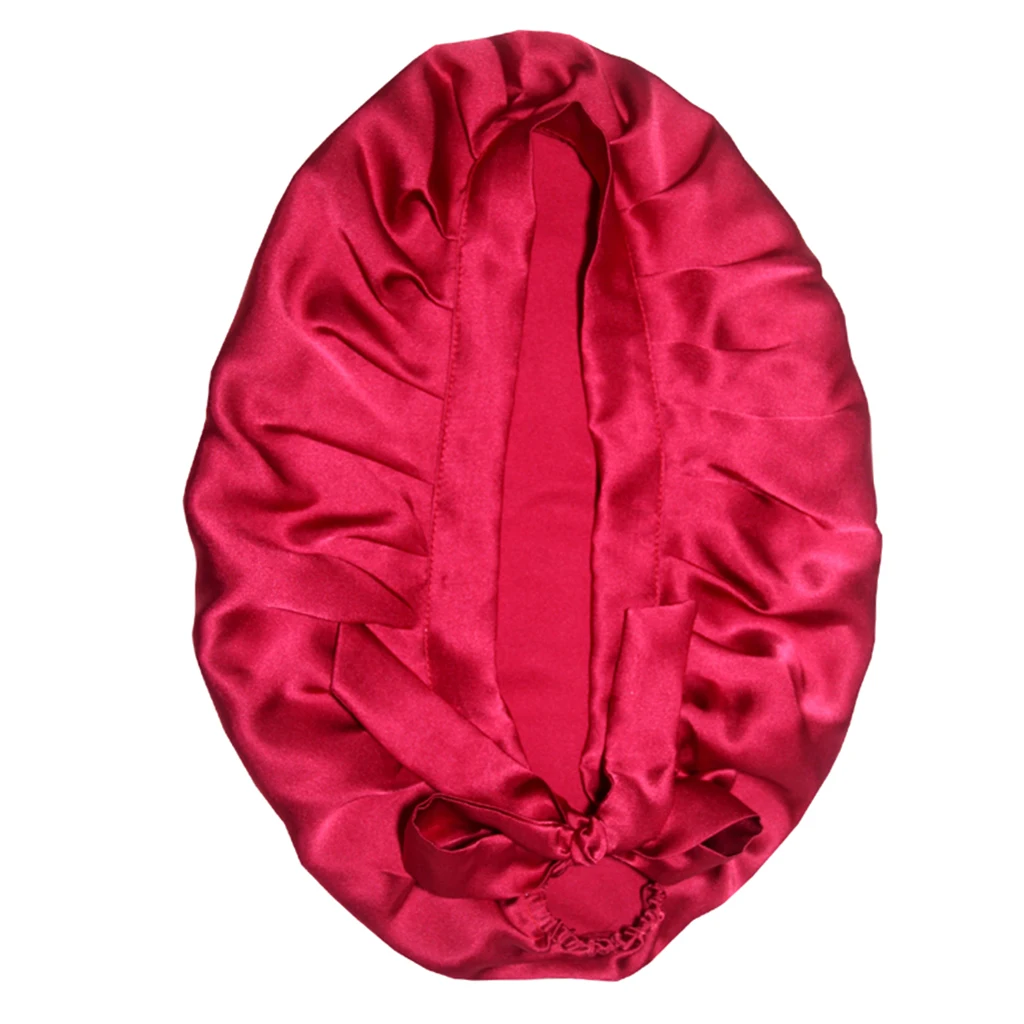 100% Pure Silk Sleep Hats Wrap Night Cap Hair Care Bonnet Women's Hat