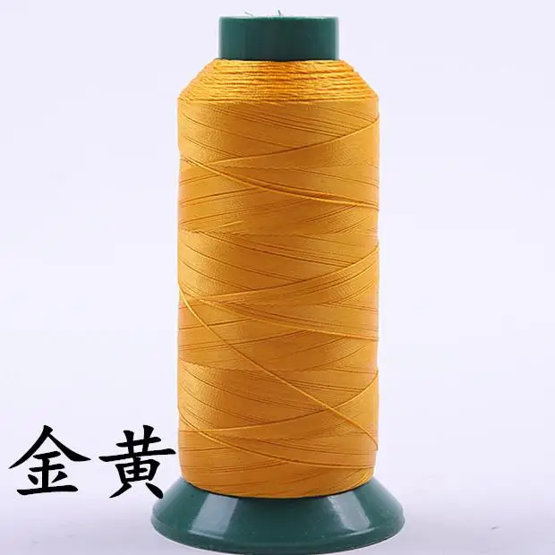 210d нейлоновый шов промышленная швейная нить сильный Блестящий светильник Светоотражающая нить для швейной машины тонкие кожаные шторы из парусины - Цвет: gold yellow