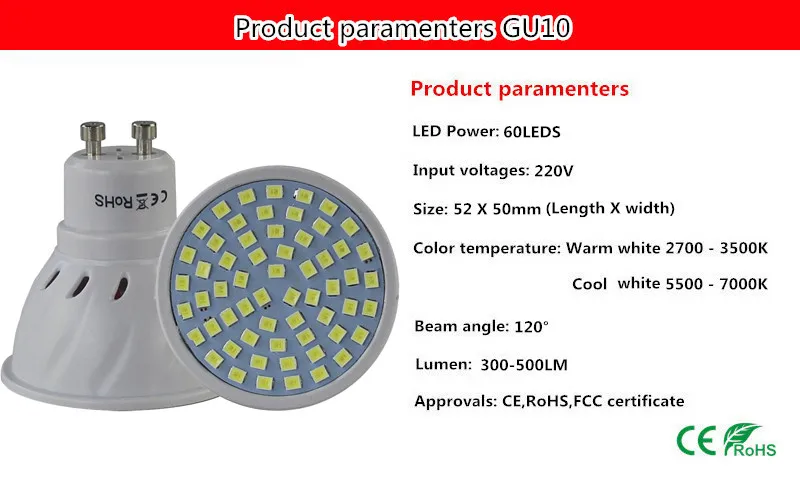 10X Bombillas светодио дный лампы пятно света 3 Вт 4 Вт 5 Вт SMD 2835 GU10 светодио дный Spotlight AC220V 230 В для дома lampadou лампа