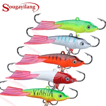 

Sougayilang 5Pcs Ice Fishing Lures 13g/65mm 28g/85mm Fishing Lure Long Casting 3D Fish Eyes Carp Fishing Lure Winter Fishing