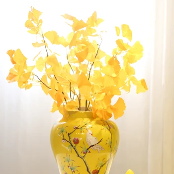 

5pcs artificial ginkgo leaf branch&artificial Folium Ginkgo branch
