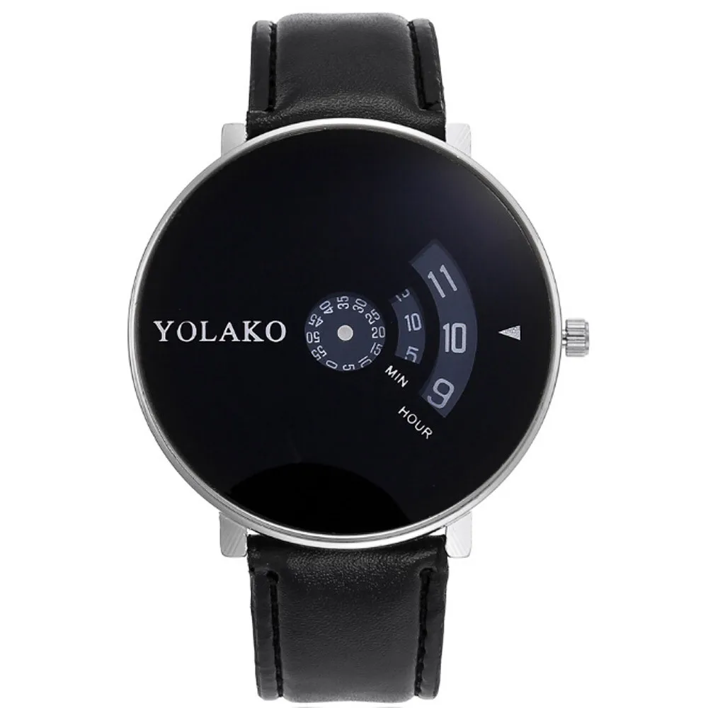 

YOLAKO Stylish Big Dial Watch Relogio Masculino Men Watch Top Brand Ultra-thin Watch Men Clock erkek kol saati reloj hombre #F