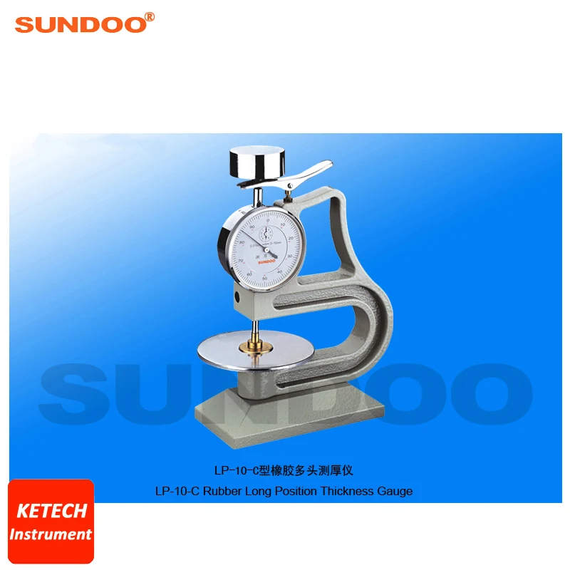 Sundoo LP 10 C Vulcanized Rubber and Plastic Long Position Rubber Thickness Gaugerubber