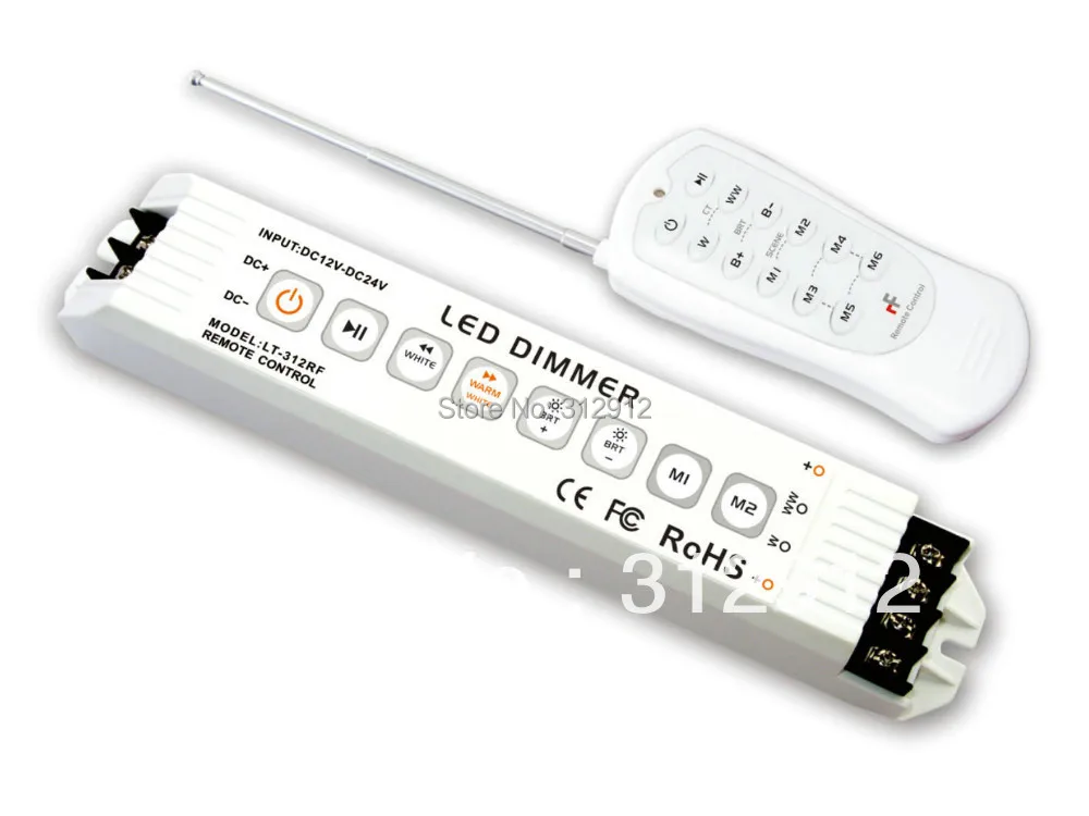 LT-312RF Светодиодный RF двухканальный диммер регулировка температуры и яркости