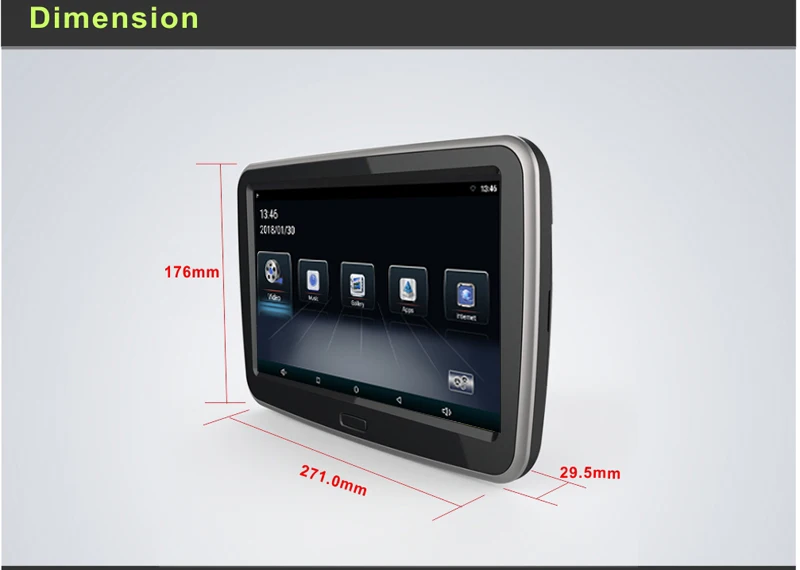 Cemicen 2 шт. 10,1 дюймов Android 6,0 Автомобильный подголовник монитор сенсорный экран HD 1080P wifi/USB/SD/Bluetooth/FM передатчик/динамик/MP5