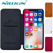 Для iPhone X XS Max XR 8 7 65S SE чехол Nillkin Роскошный PU Флип кожаный телефон сумка задняя крышка для Apple iPhone 8 7 6s 6 Plus