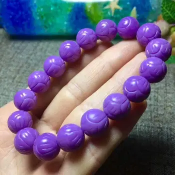 

Natural Phosphosiderite Purple Gemstone Bracelet 12.5-11.5mm AAA Free Shipping