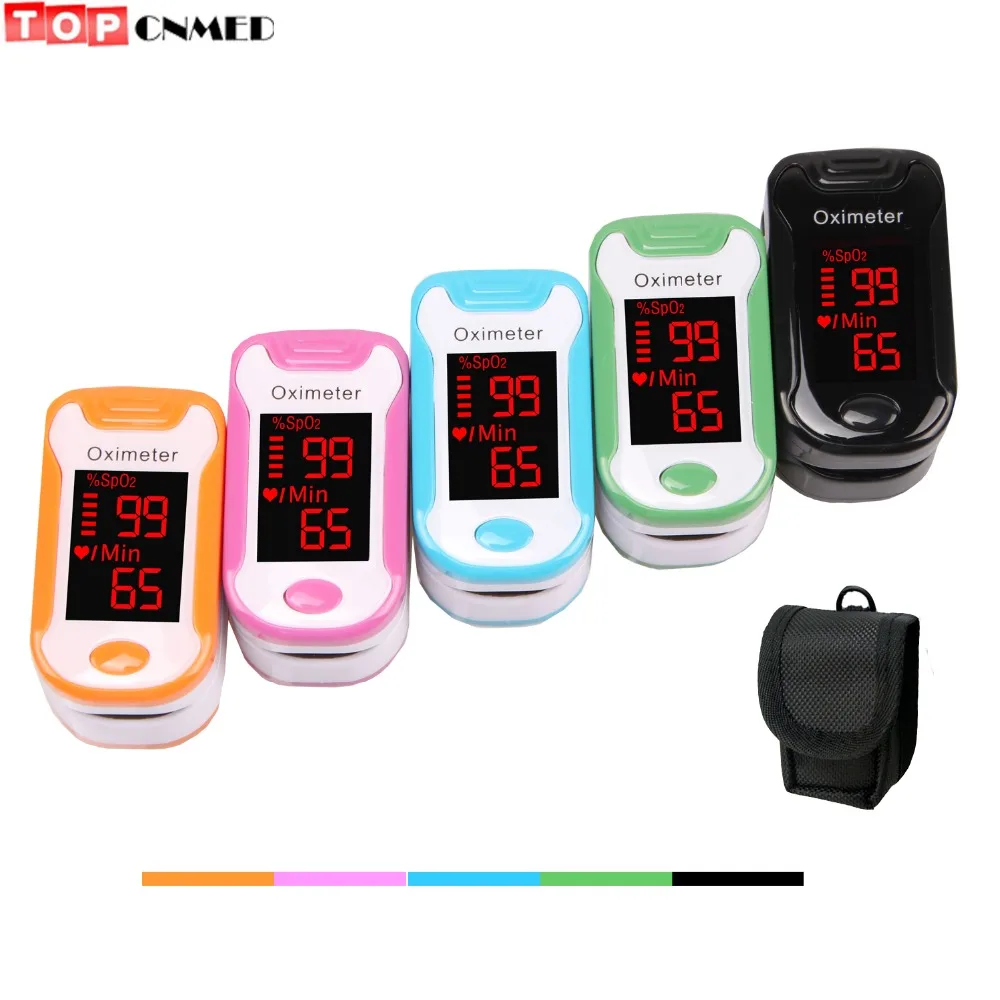 

New Finger Pulse Oximeter LED SPO2 PR Oximetro de pulso Blood Oxygen Saturation Monitor Bag Optional LED Display FDA CE