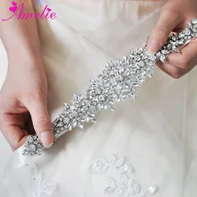 Ручной работы Блестящий горный хрусталь свадебный Хрустальный пояс свадебные пояса повязка на голову вечерние ремешок для свадебного платья пояса