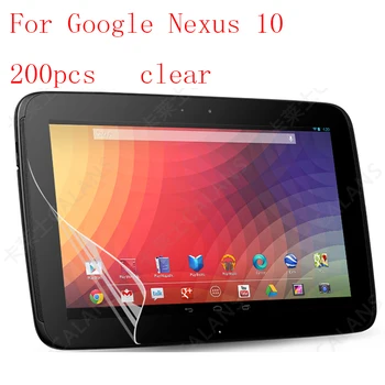 

Transparent Lcd Screen Protector Film for Google Nexus 10 explosion-proof membrane without retail packing 200pcs/lot