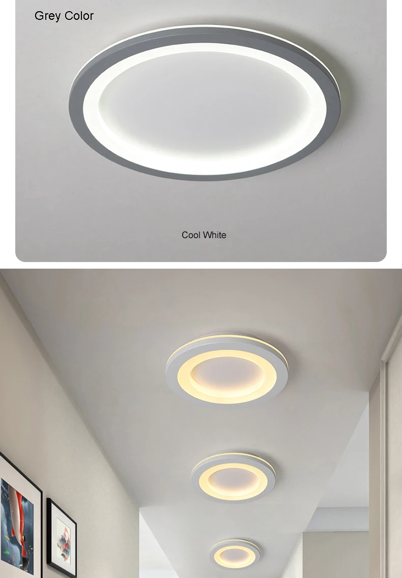 Ультра-тонкие квадратные/круглые накладные современные светодиодные потолочные лампы для гостиной Кабинета спальни белый/серый цвет потолочный светильник