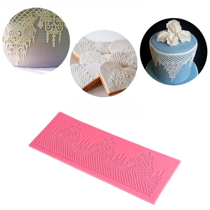 Castle Silicone Cake Lace Mat Silicone Lace Mold Fondant Cake DIY