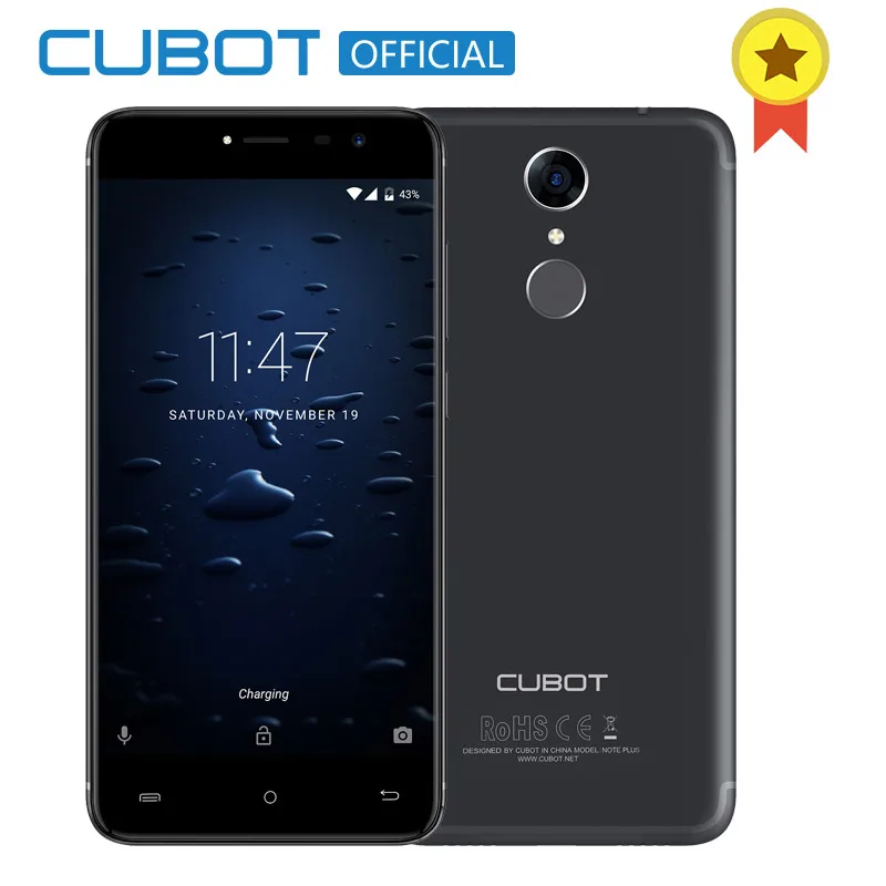 Оригинальный Cubot Note Plus отпечатков пальцев 5 2 дюймов FHD MT6737T четырехъядерный