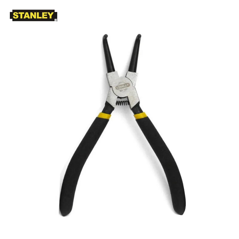 

Stanley 1-piece 5-inch 7 inch 9" 13" bend tip internal circlip pliers retaining ring circlips plier curved 90 degree jaw Cr.V