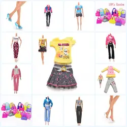 1 компл., модные топы, штаны, юбка для девочки, обувь с кристаллами, различные сумки для куклы 11 дюймов, подарок для девочки, ролевые игрушки