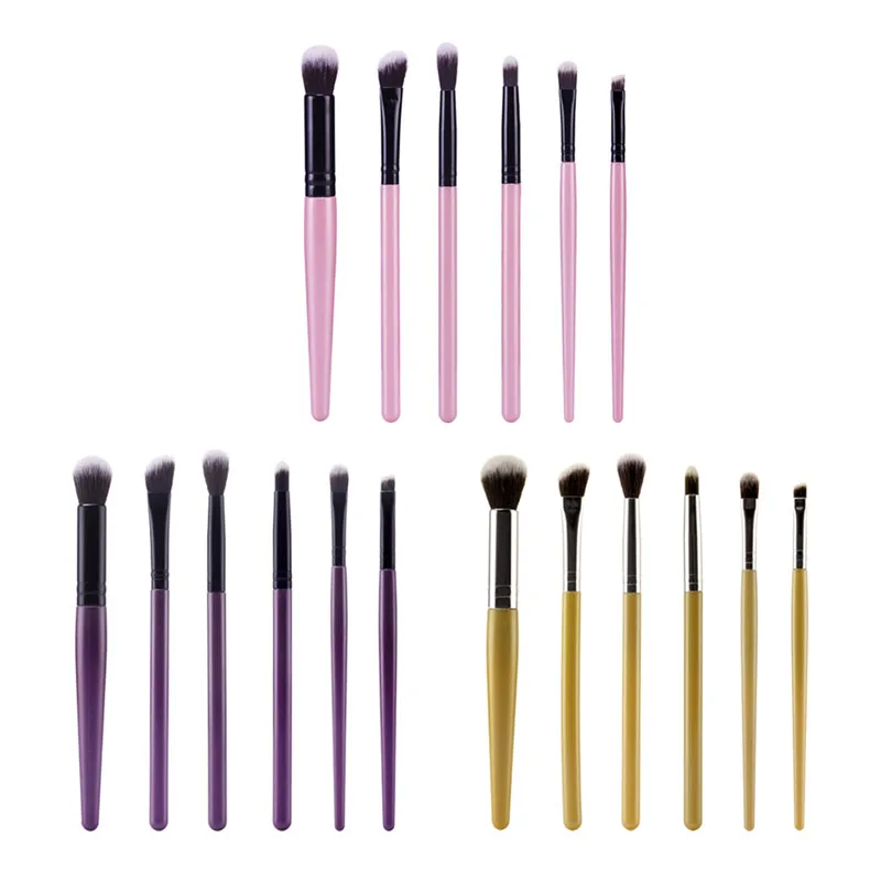 6 шт. Макияж Косметика Щетки Тени для век Eye Shadow Фонд Blending Brush Set