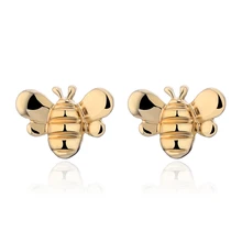 2020 Cute Bee Stud Earrings Jewelry Gold/Silver Color Honey Animal Charm Earrings For Women Friends Anniversary Gift Pendientes spe javier gold silver adorable bumble bee insect shaped stud earrings animal jewelry for women girl gift stud earrings