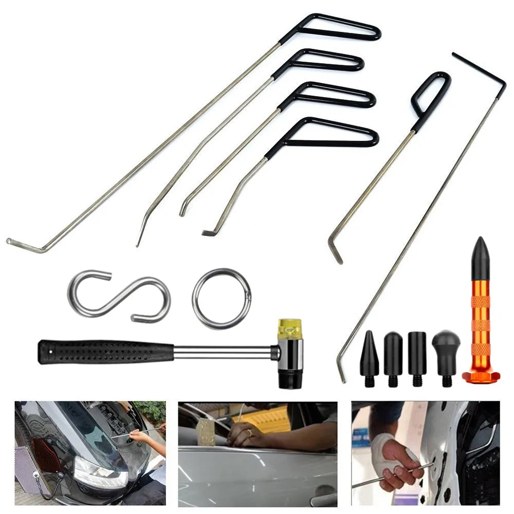 PDR Инструменты Крюк для прута инструмент безболезненный вмятин ремонт автомобиля вмятин набор инструментов для удаления град hammer Dent