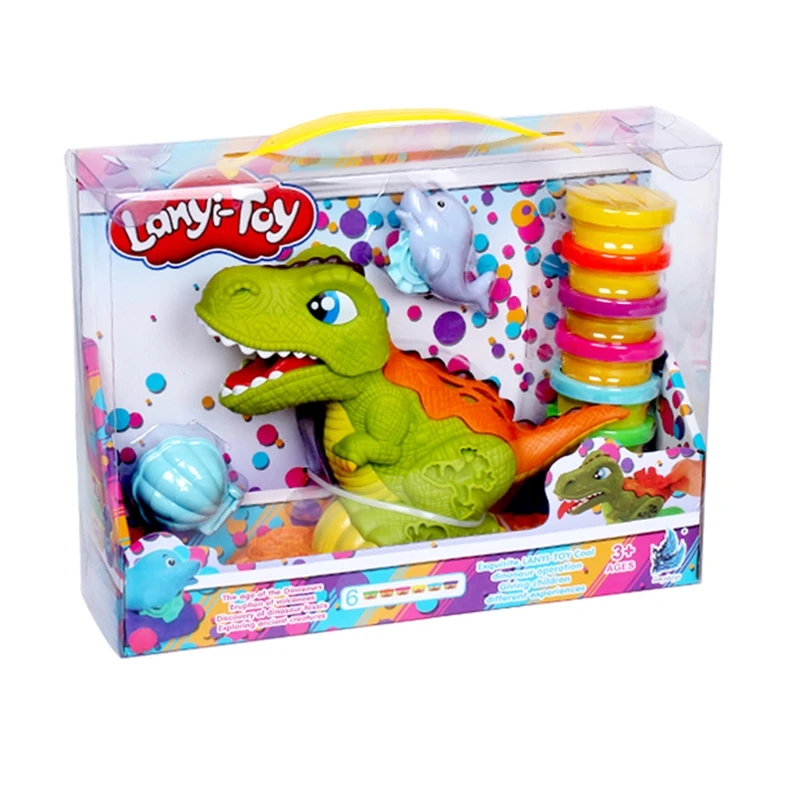 Lanyitoys динозавр мягкий слизи игрушки полимерная мягкая глина динозавр глина Пластилин цветной Лизун игра тесто пушистые игрушки для детей