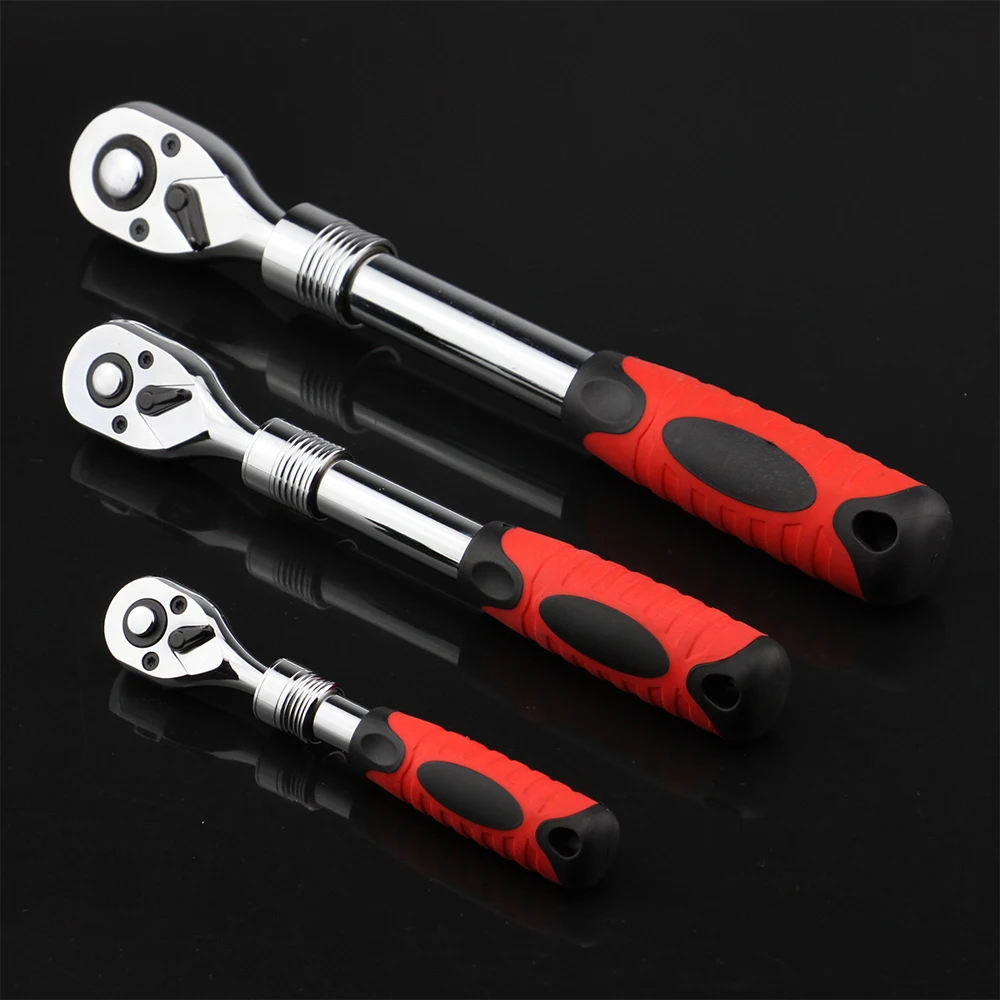 Veconor set of 3 pieces telescopic adjustable socket wrench 72 teeth
