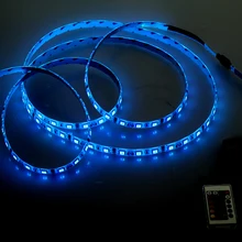 LED SMD 5050 RGB 12V White PCB 60Leds/m Flexible Strip+ 12V 24 Keys Mini RGB Remote Controller For SMD3528/5050/3014 (A1+C7)