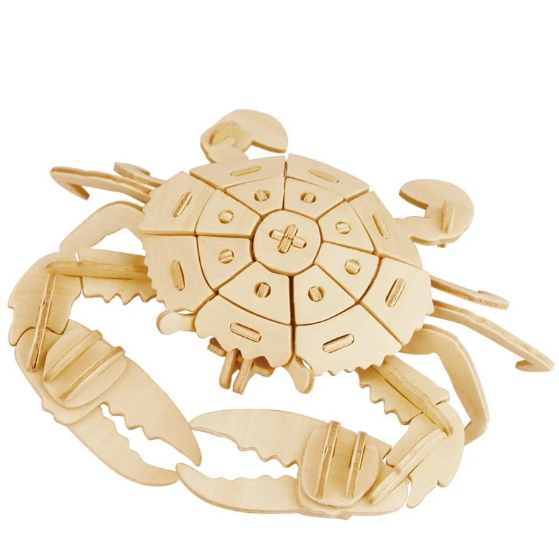 

Robotime Home Decor DIY Crafts Wooden Crab Model Hand Assemle Wood Kits Decoration Car Accessories Gifts for Children JP279